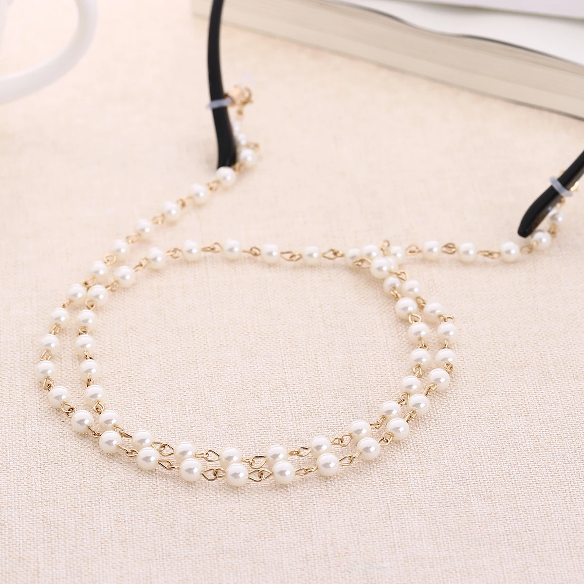 Имитация жемчуга бисера очки с цепочкой Очки Ремешок Шнуры держатель