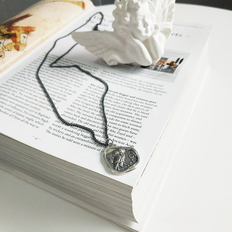 Ожерелье женское из серебра 925 пробы с подвеской в виде совы|Подвески| |