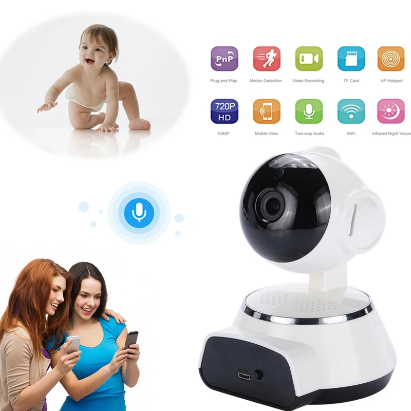 Giantree 1.0MP Беспроводной WI FI Камера IP радионяня Hom безопасности инфракрасного