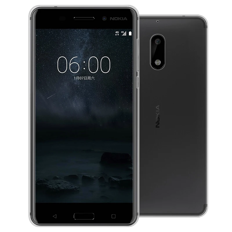 Чехол-накладка для телефона Nokia 6 мягкий прозрачный силиконовый чехол на Android 7