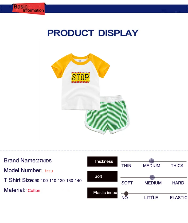 27 kids 9Years 2019 Number Printing Children'S Things For Girls And Boys Summer Suit Boy Sets Striped Pants shirts Baby | Детская