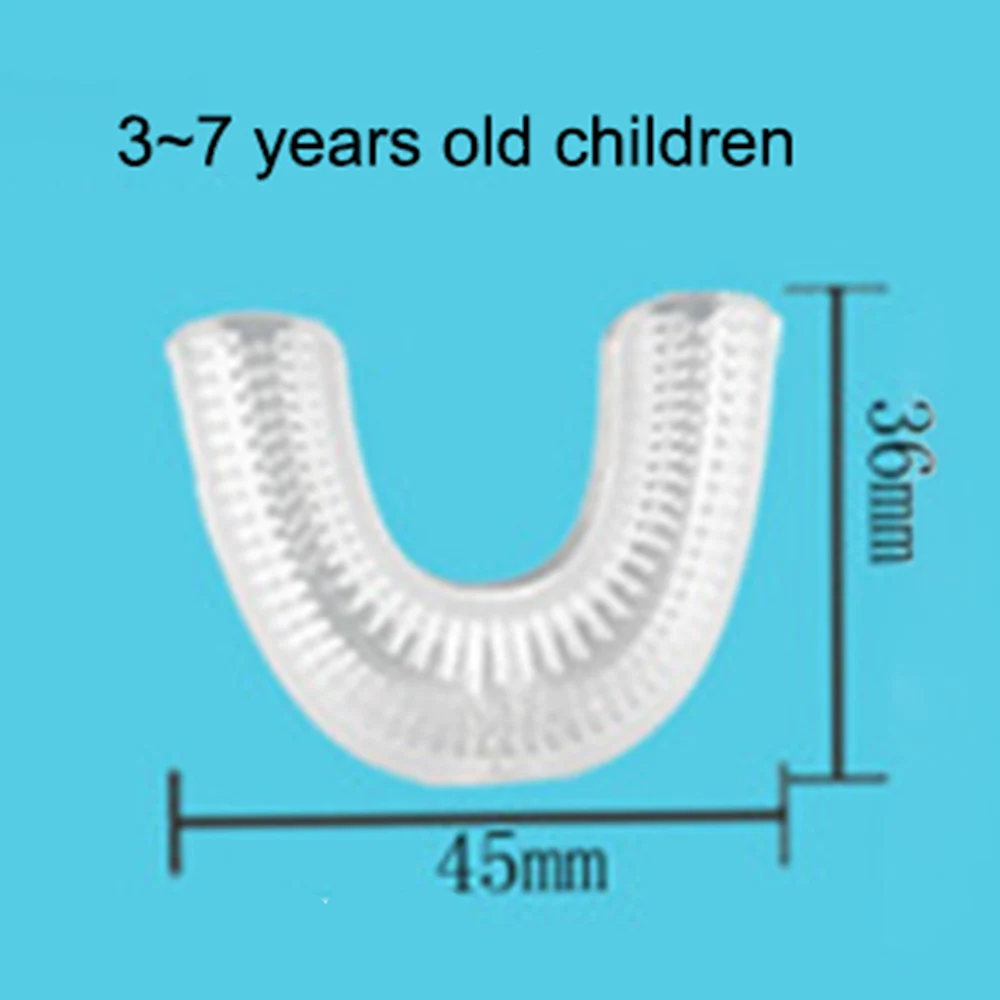3-7 years brush head 360 ° Автоматическая звуковая электрическая зубная щетка, поднос для рта, умный тип U, автоматическая зубная щетка для рта - Цвет: 3-7 years brush head