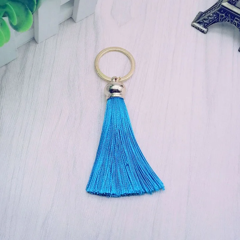 Women New fashion Tassel Key Ring Charm Cute Silk Chain Simple Holder Best Party gift jewelry | Украшения и аксессуары