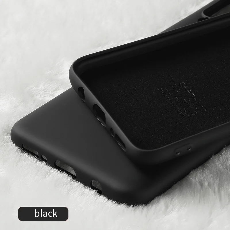 Чехол X-Level для samsung Galaxy A70 A60 A50 A30, жидкий силиконовый мягкий детский чехол на заднюю панель для samsung A50 A80 - Цвет: Black