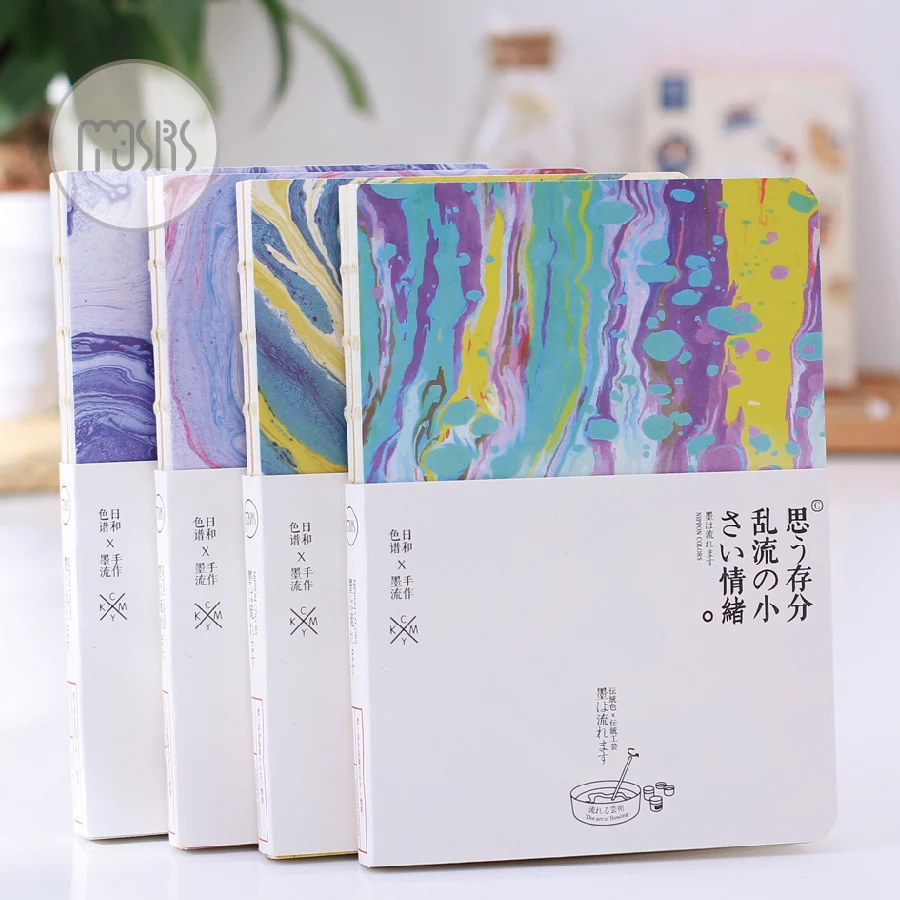 

MOUSRS подачи чернил серии Тетрадь A5 творческий свежий Цвет чернила Тетрадь пустой блокнот со страницами 1 шт.