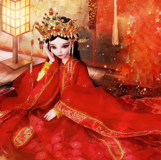 Классические 1/3 полностью силиконовые виниловые куклы Bjd макияж невесты 23 шарнир