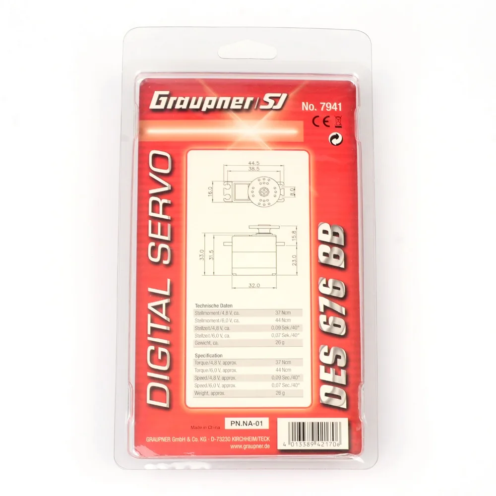 Graupner DES 676 BB speed Coreless 16 мм цифровой сервопривод для RC лодки автомобиля самолета