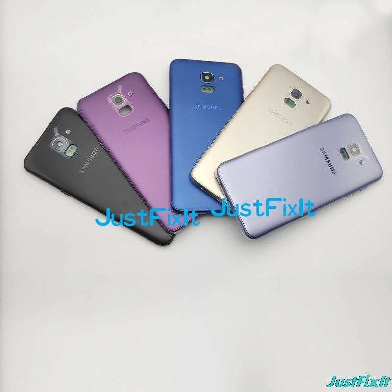Замена крышки батареи для SAMSUNG Galaxy J6 2018 J600 J600F Задняя крышка Дверь стеклянная