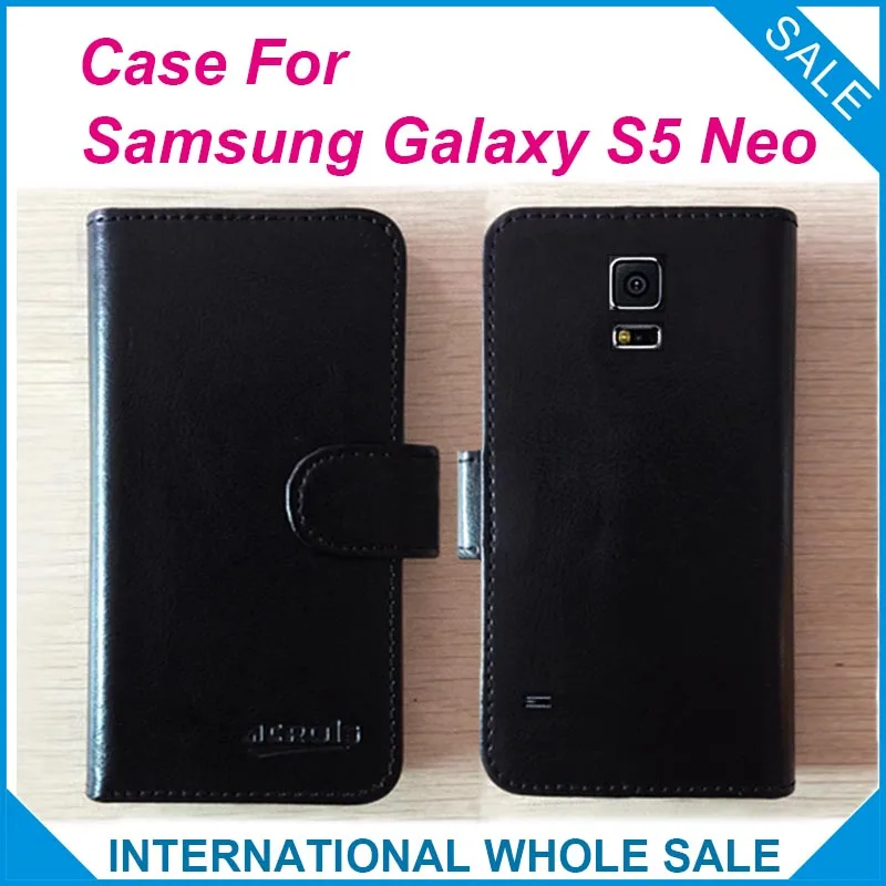 Супер! Роскошный кожаный чехол книжка 6 цветов на выбор для Samsung Galaxy S5 Neo