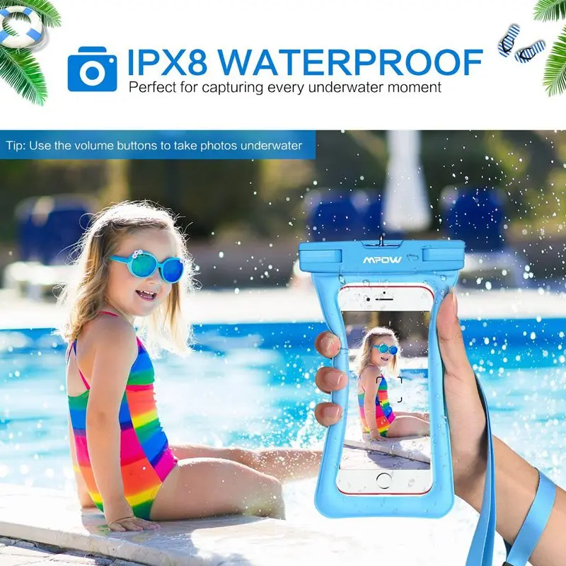 2 шт. IPX8 водонепроницаемые сумки для плавания универсальный чехол телефона