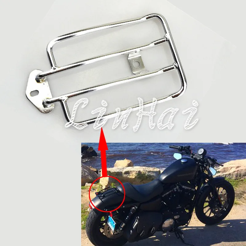 Хромированный задний багажный стеллаж для мотоцикла одиночное сиденье Harley Sportster