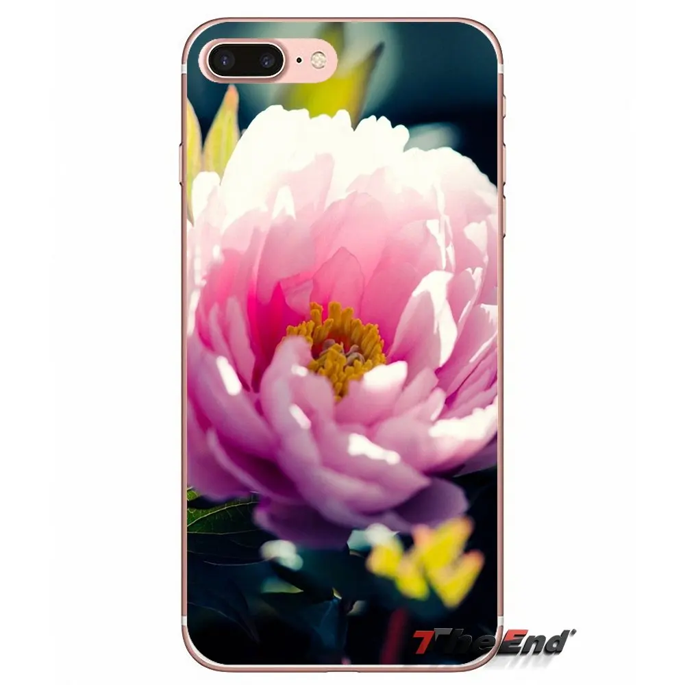 Чехлы для сотового телефона с милым цветком пиона Samsung Galaxy S2 S3 S4 S5 MINI S6 S7 edge S8 S9 Plus