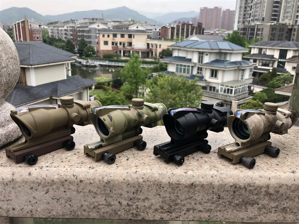 Trijicon T-eagle ACOG 1x32 оптические винтовки прицелы пятнистость красная точка M416 сетка с 20 мм креплениями прицел охотничья Оптика прицел