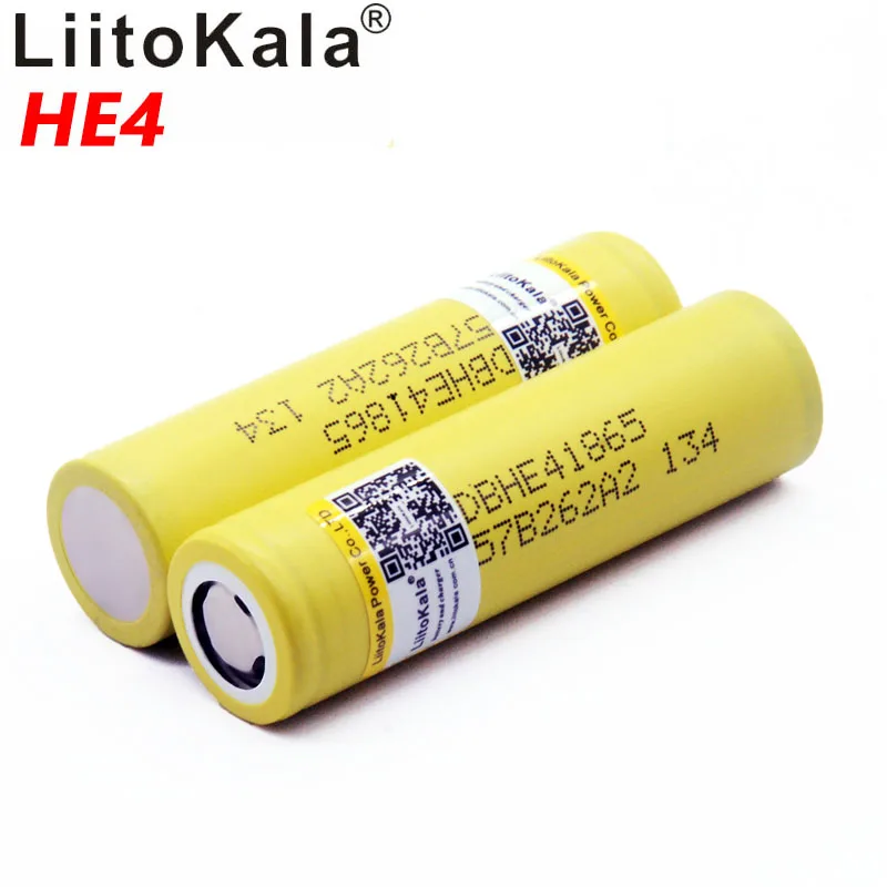 2PCS LiitoKala HE4 18650 2500mah 20A 18650 литий-ионная аккумуляторная батарея безопасная батарея для скутера - Цвет: 2PCS