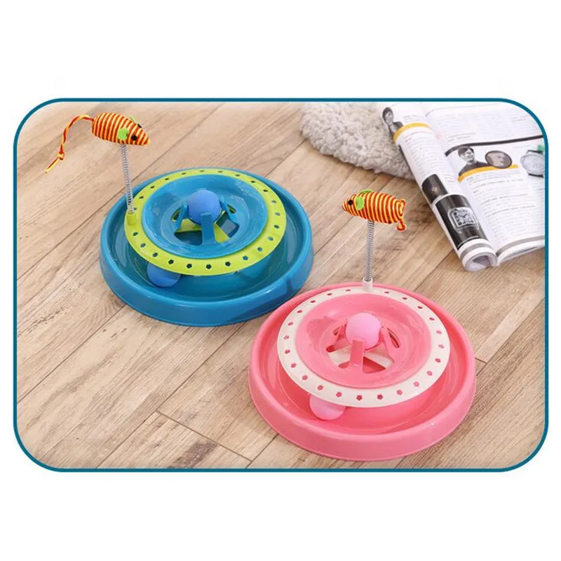 Забавный ловить мышь движения кошек игрушки Pet Crazy диск с шариком Интерактивная