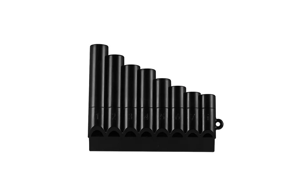 1 шт. Pan pipes деревянные Pan флейта 8 труб пластиковые Flauta pan трубы ручной работы Panflutes Flauta Музыкальные инструменты - Цвет: Черный