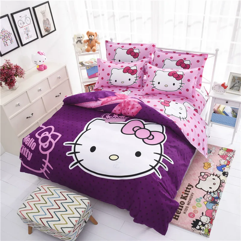 2016 Новинка рисунок Hello Kitty Постельное белье мультфильм постельное для детей