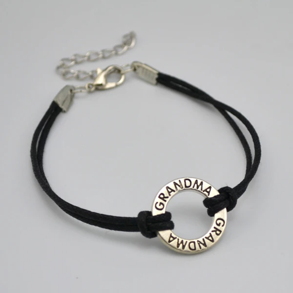 Дизайн рыболовного крючка черный вощеный шнур мама/сестра/Нана/семья Круглый