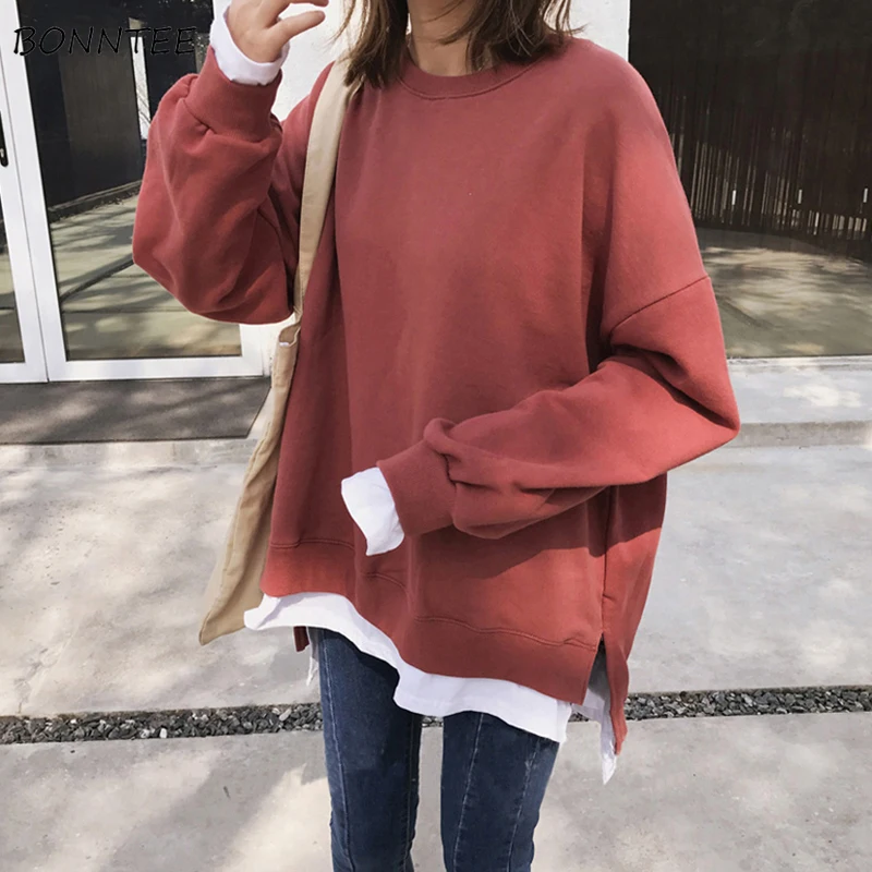 Hoodies Women Loose Korean Style Fashion Long Sleeve Leisure All-match Womens Clothing Thickening High Quality Autumn New Simple