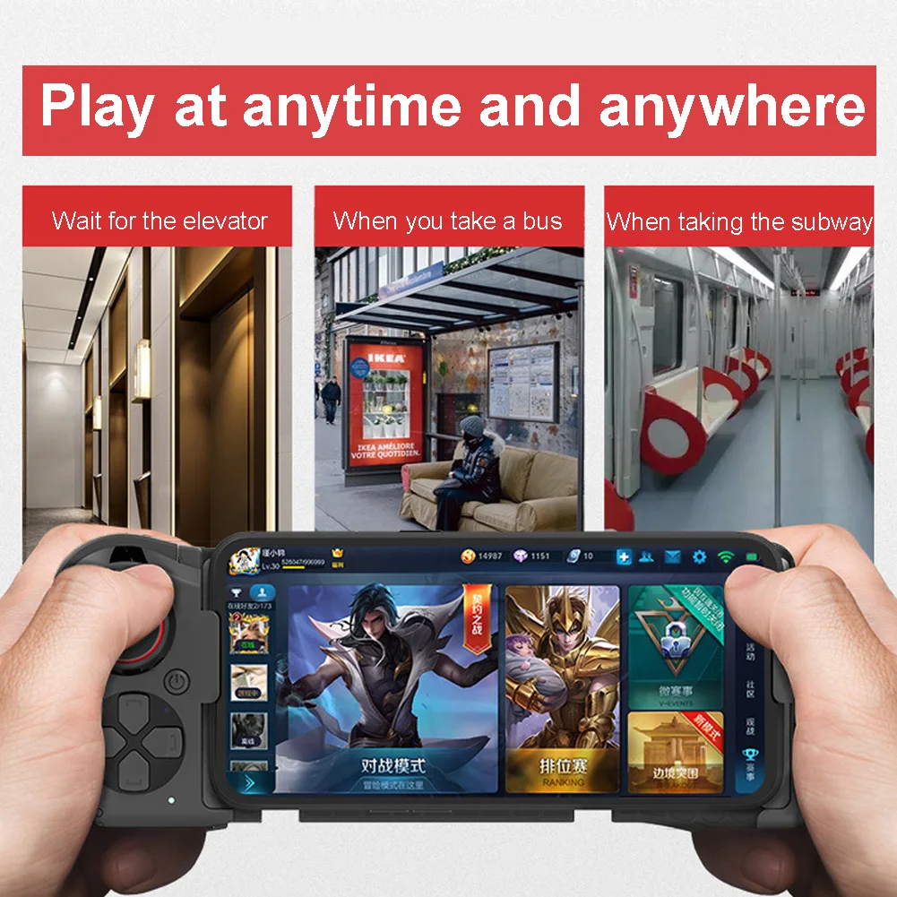 Геймпад беспроводной Bluetooth Расширенный контроллер прочный для Android Портативный