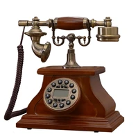 fashion wood phone antique landline telephone vintage phone fitted landline phone telefone for office home telefon telefono fijo