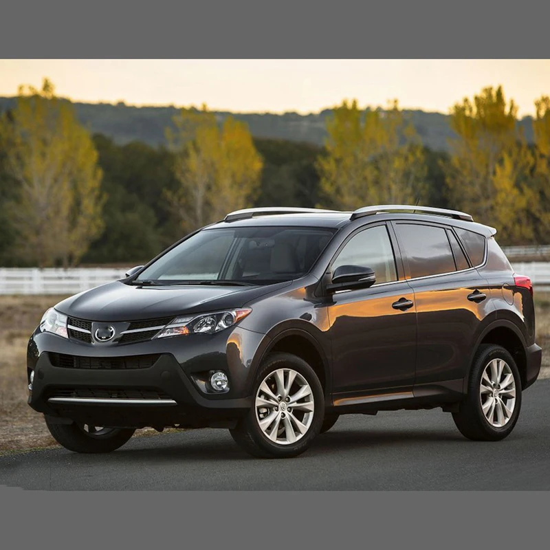 Стайлинг автомобиля для Toyota RAV4 2014 2017 серебристые боковые рейки из алюминиевого