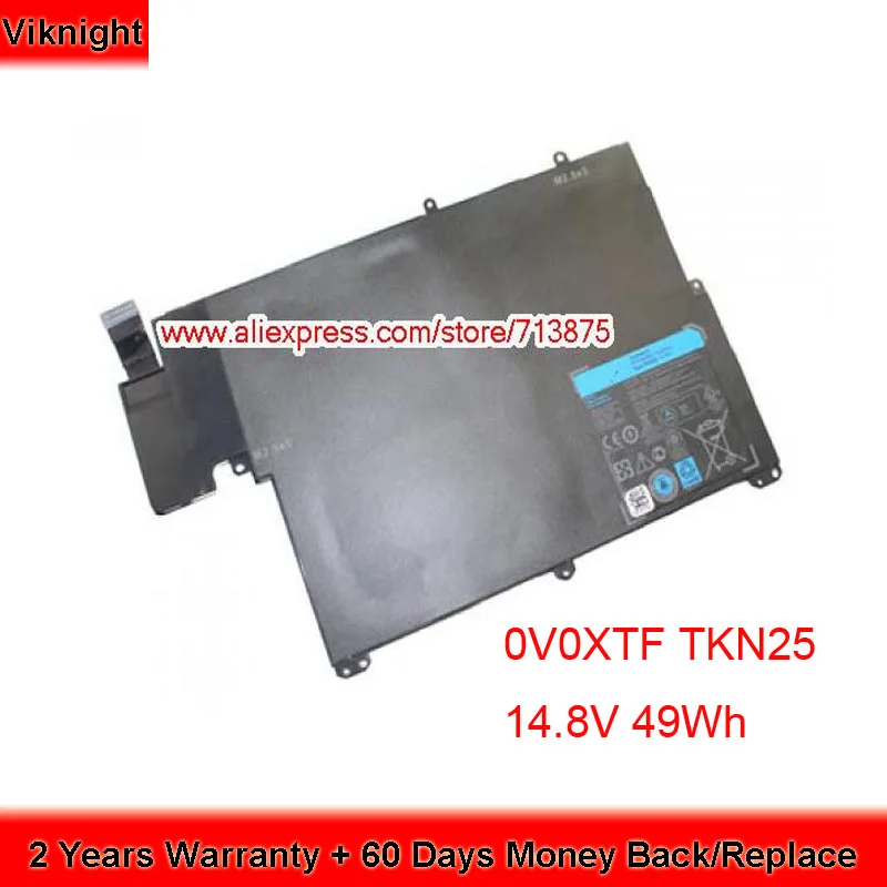Оригинальный аккумулятор 14 8 V 49Wh 0V0XTF TKN25 для Dell Vostro 3360 088JR6 RU485 5323 13z i13z 8864SLV|battery for
