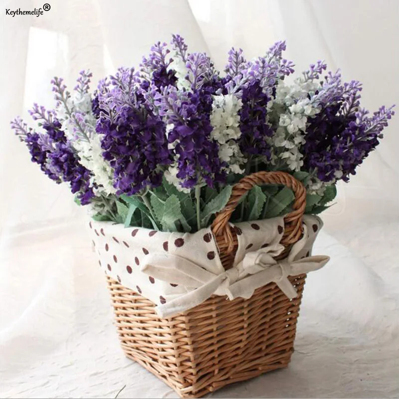 

10 Head 1Bouquet Pretty Charming Mini lavender Artificial Silk Flower Bride Bridal Decal Home Wedding Decoration