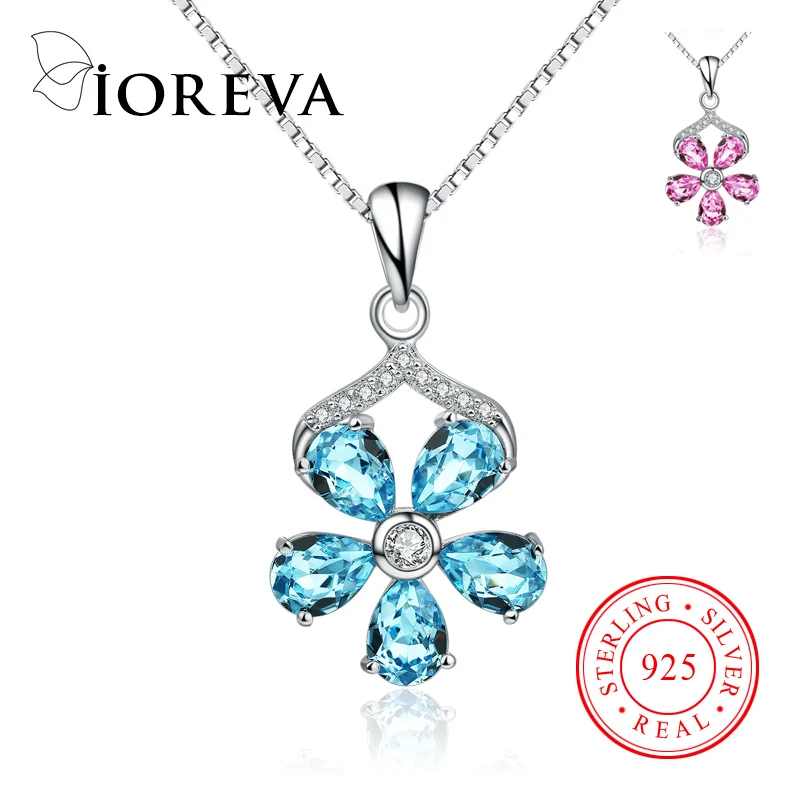 925 серебряные ювелирные изделия ожерелья и кулоны мода роскошные цветы