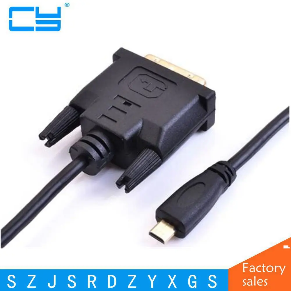 6 футов 1 8 м Micro HDMI совместимый штекер на DVI D 24 + кабель для EVO Asus T100TA ME302C и других|micro
