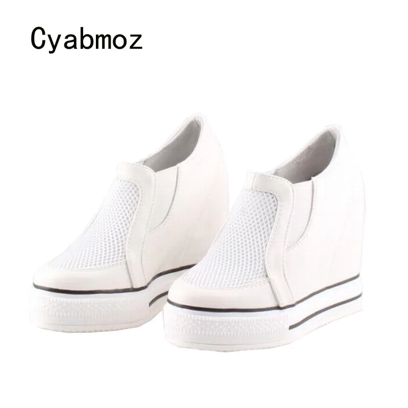 

Cyabmoz Women Platform Shoes Wedge High heels Breathable Height Increasing Woman Party Ladies Shoes Zapatos mujer Tenis feminino