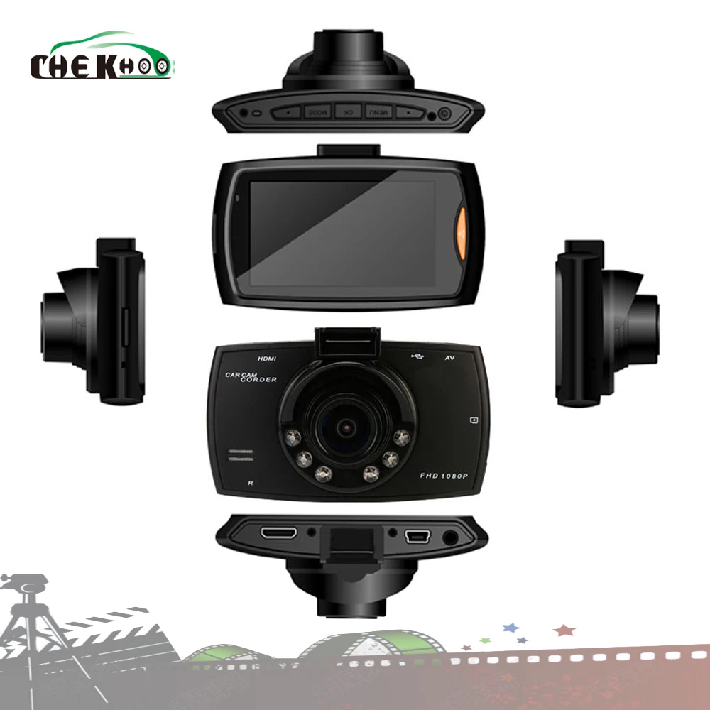 Car Dvr Camera Full Hd 1080p 140 Degree Dashcam Video Registrars For Cars Night Vision G-sensor Dash Cam | Автомобили и мотоциклы