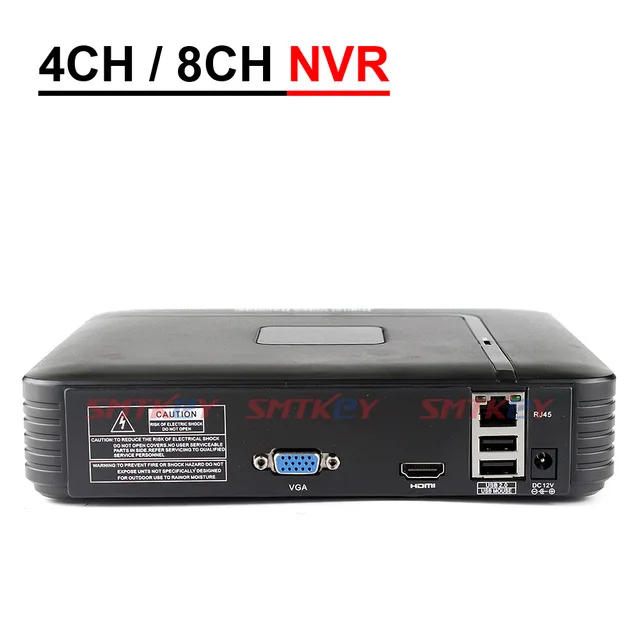 Сетевой видеорегистратор SMTKEY Onvif 4ch или 8ch для системы видеонаблюдения с IP-камерами 720P 1080P