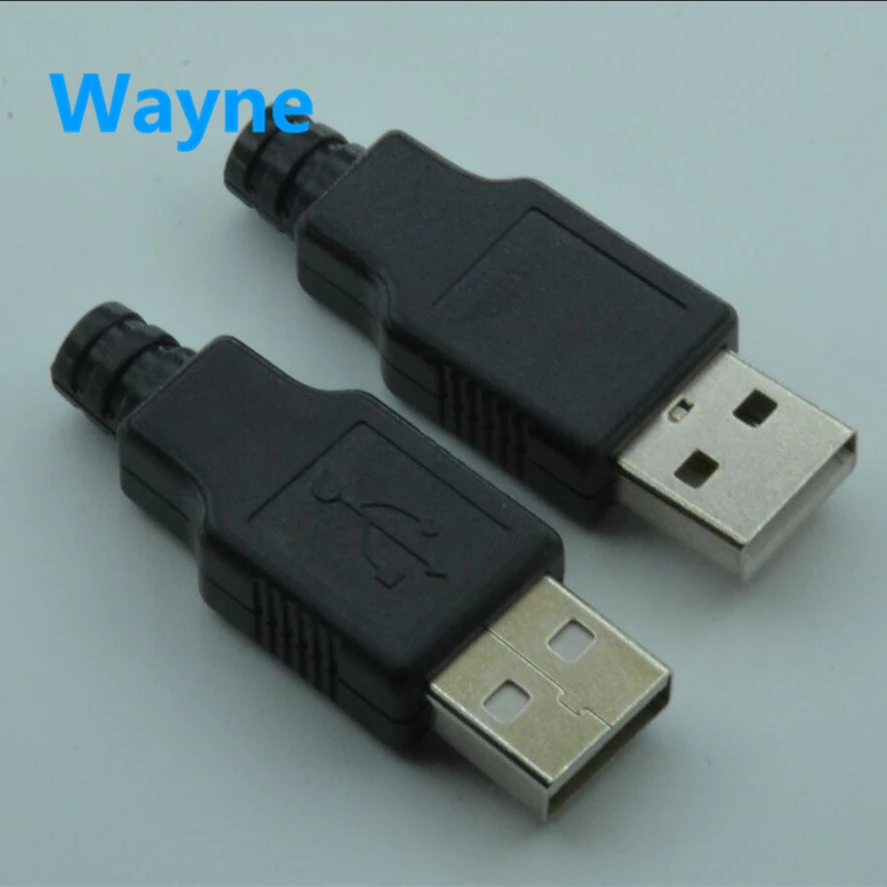 Мужчина USB-A мужской ремень основа сварные USB 4Pin 4 провода пластиковый корпус с