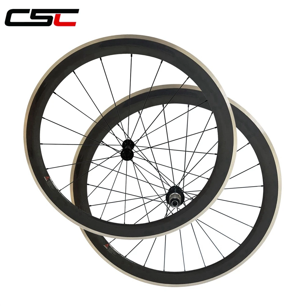 

CSC 23mm width carbon 50mm clincher wheels with alloy breaking surface R13 Pillar 1432 1420 sapim cx ray CN 424 spokes