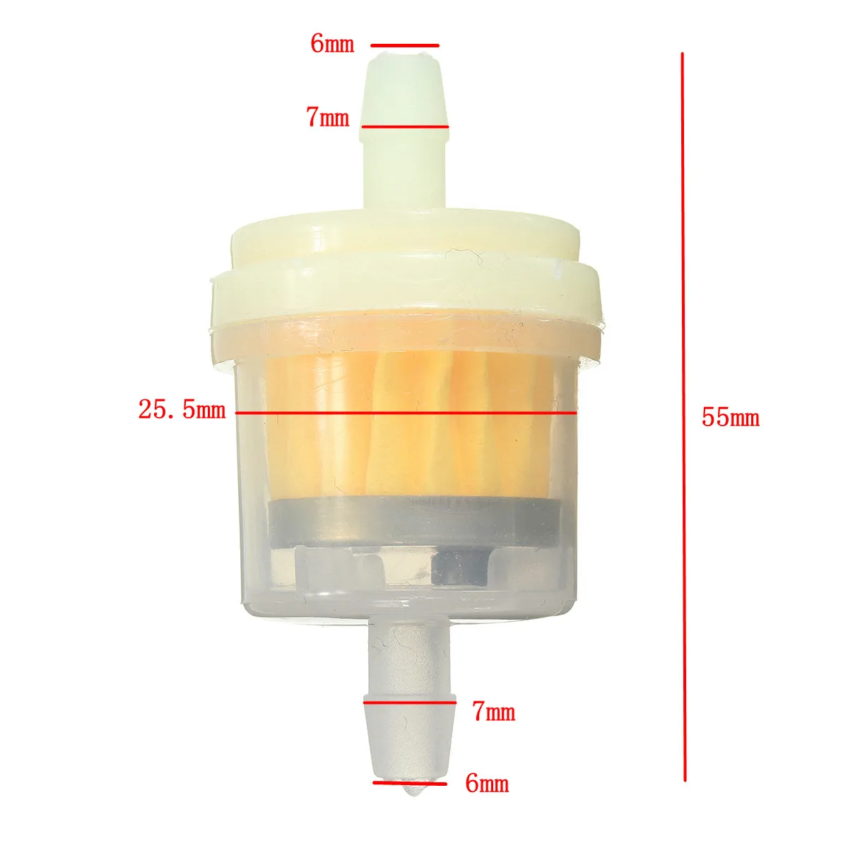 Топливный фильтр для мотоцикла 6 мм шланг бензиновых труб + 4 зажима мотоциклетный