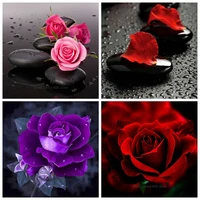 5d diy diamond painting stone rose flower picture full diamond embroidery cross stitch mosaic wall sticker home decoration gift