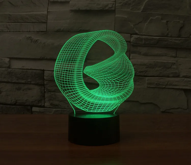 2017 уникальный абстрактный геометрический минималистичный 3D USB светодиодный