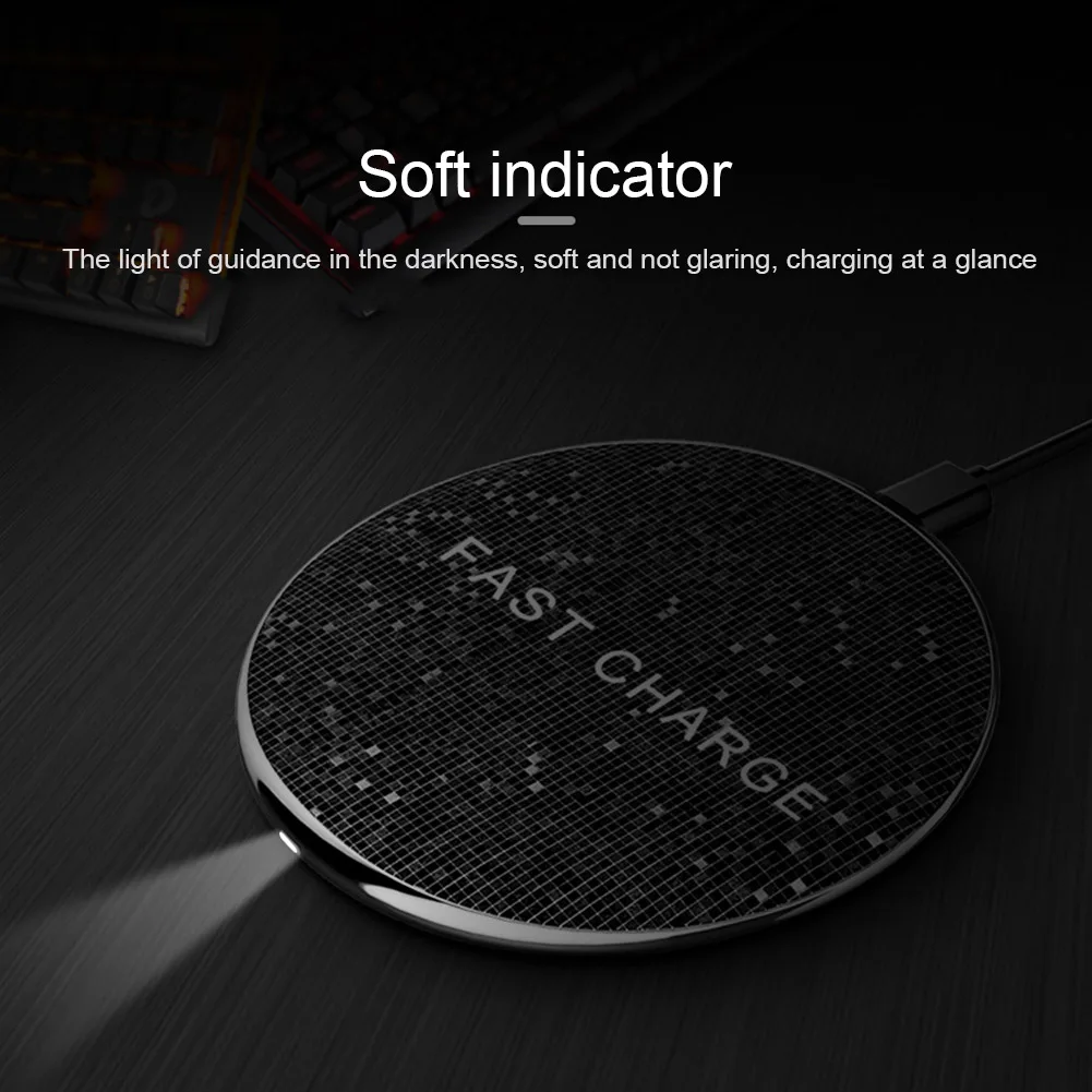 Беспроводной зарядный светильник с индикатором для быстрой зарядки Портативный