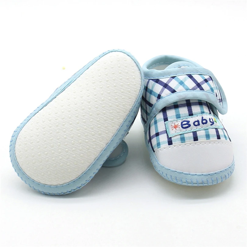 

Winter Infant Baby Boys Girls Plaid Print Crib Shoes Soft Sole First Walkers Casual Anti-slip Warm Toddler Flats shoe 3-12M A20