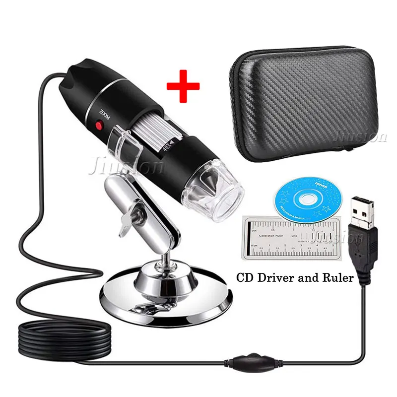 Plus Bag and Stand 500X 1000X 1600X USB цифровой микроскоп мини камера электронный ручной эндоскоп Лупа подставка для OTG Android телефон Mac PC - Цвет: Plus Bag and Stand