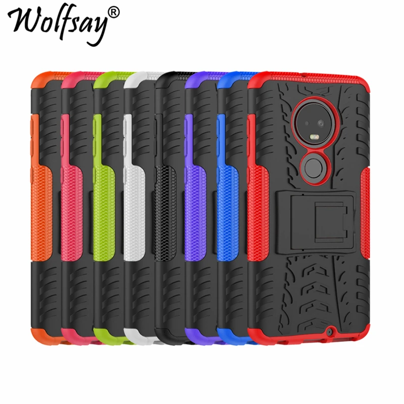 

Wolfsay Case for Motorola Moto G7 Plus Cover xt1965 Soft Rubber & Hard PC Cases For Moto G7 Case Phone Holder for Moto G7 fundas