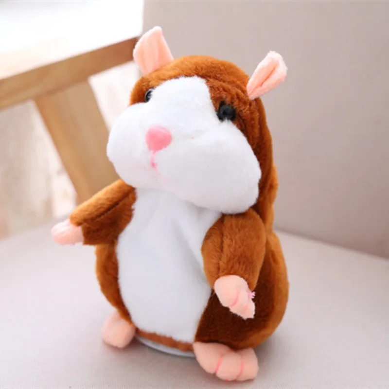 Dropshipping Promotion Christmas 15cm Lovely Talking Hamster Speak Talk Sound Record Repeat Stuffed Plushl Kawaii Toys | Игрушки и хобби
