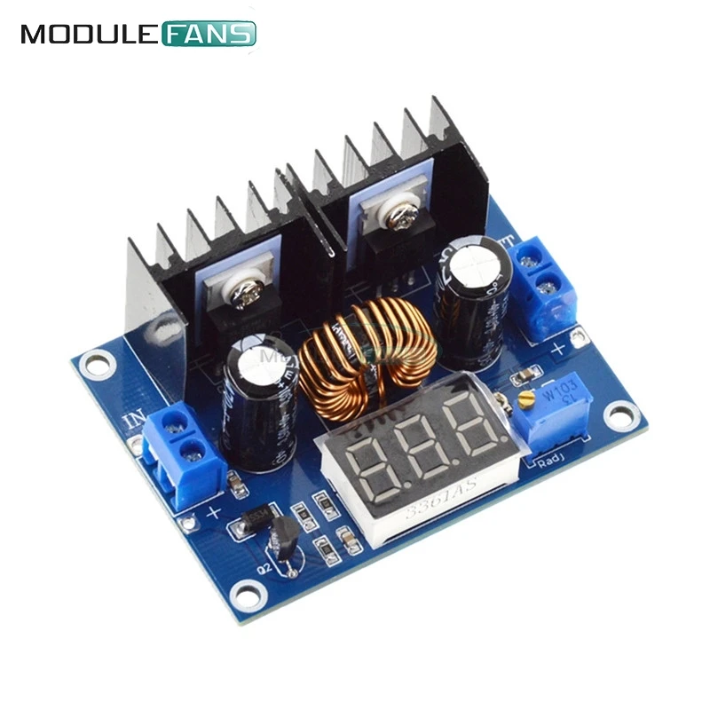 XL4016 8A 200W 0.36 inch Red Digital LED Voltmeter PWM Adjustable Step-Down Board Module DC-DC Power 4-36V To 1.25-36V | Электронные