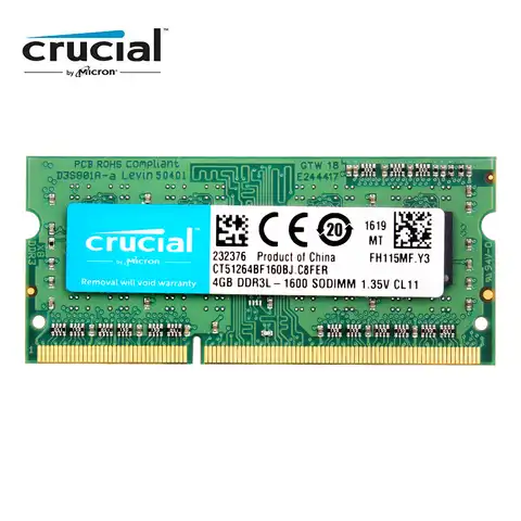 Crucial RAM SO DIMM DDR3 DDR3L 8 GB 4GB 1333MHZ 1066MHz 1600 SODIMM 8 GB 12800S 1,35 V для фотографий