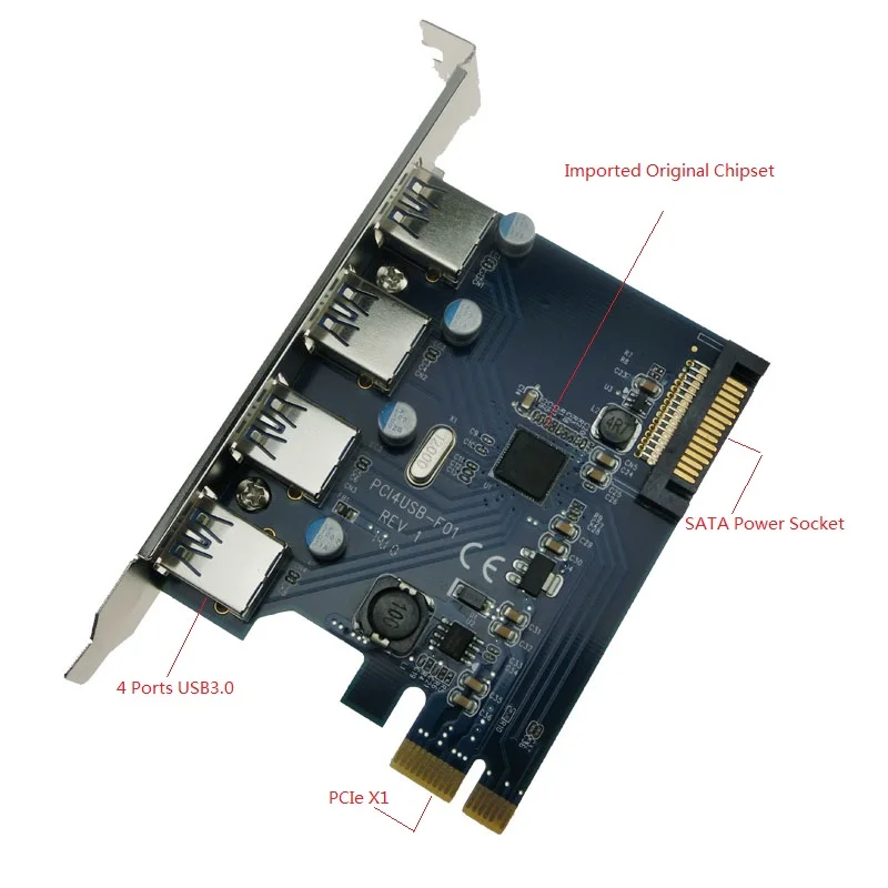 4 порта USB 3 карты PCI Express контроллер расширительный адаптер 0 для рабочего стола с