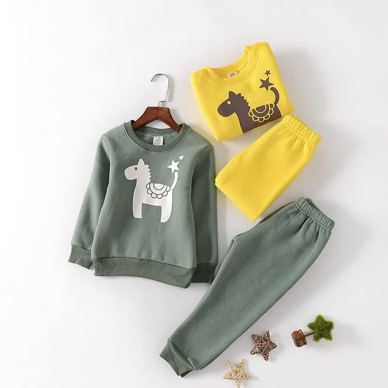

V-TREE Winter Children Clothing Set 2pcs Boys Sports Suits Fleece Kids Tracksuit For Girls Outfits 2-8 Years Clothes Sets