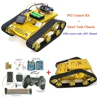 PS2 Joystick Control Smart Robot Tank Chassis with Dual DC 12V Motor+Arduino Board+Motor Driver Board for DIY Project Y100