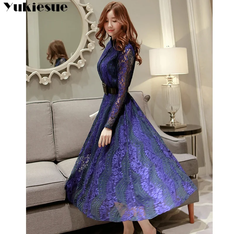 Женское кружевное платье черное винтажное макси с принтом вечерние платья