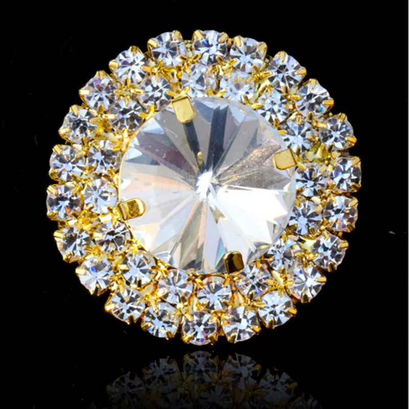 Пуговицы из горного хрусталя для шитья 4 шт. 3 см|rhinestone buttons|buttons sewingrhinestone buttons sewing |